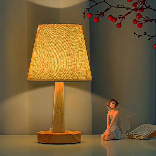 Nordic Wooden Desk Lamp – USB Powered Dimmable
