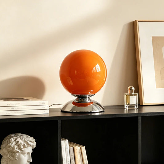 Pedestal Glass Globe Lamp – USB Powered Dimmable