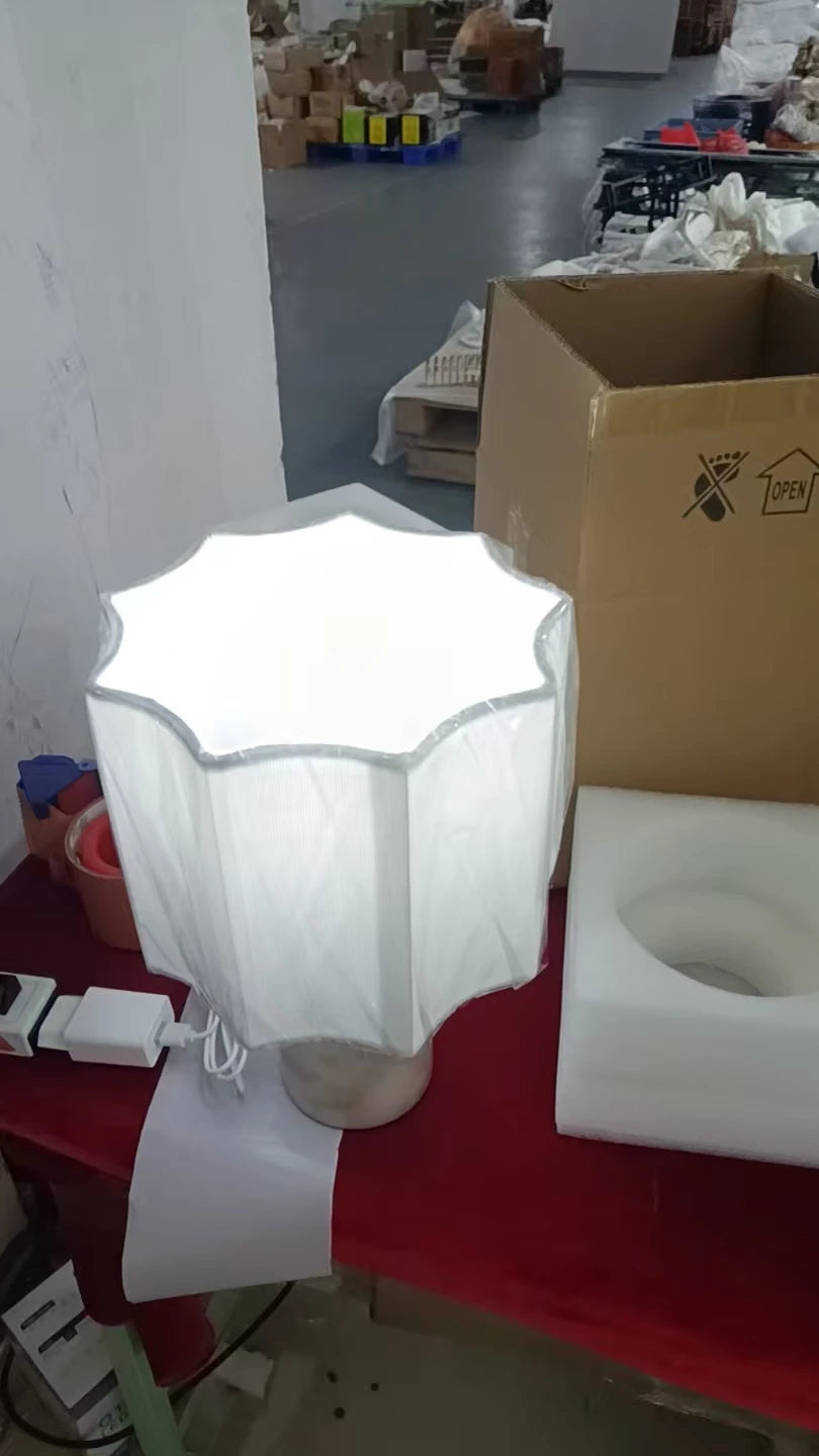 Minimalist Marble Table Lamp – Dimmable Touch Control