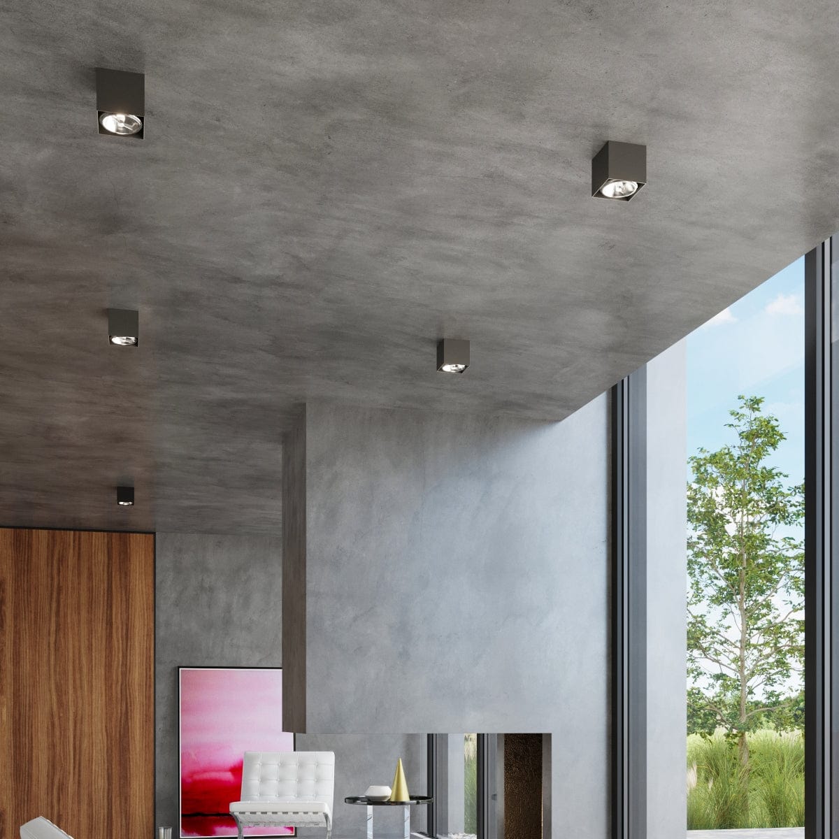 Sollux Lighting Ceiling Lamp Blake Black - Modern BLAKE Spot Ceiling Light - Minimalist Design - Easy Surface Mounting - Compatible with GU10 Bulbs