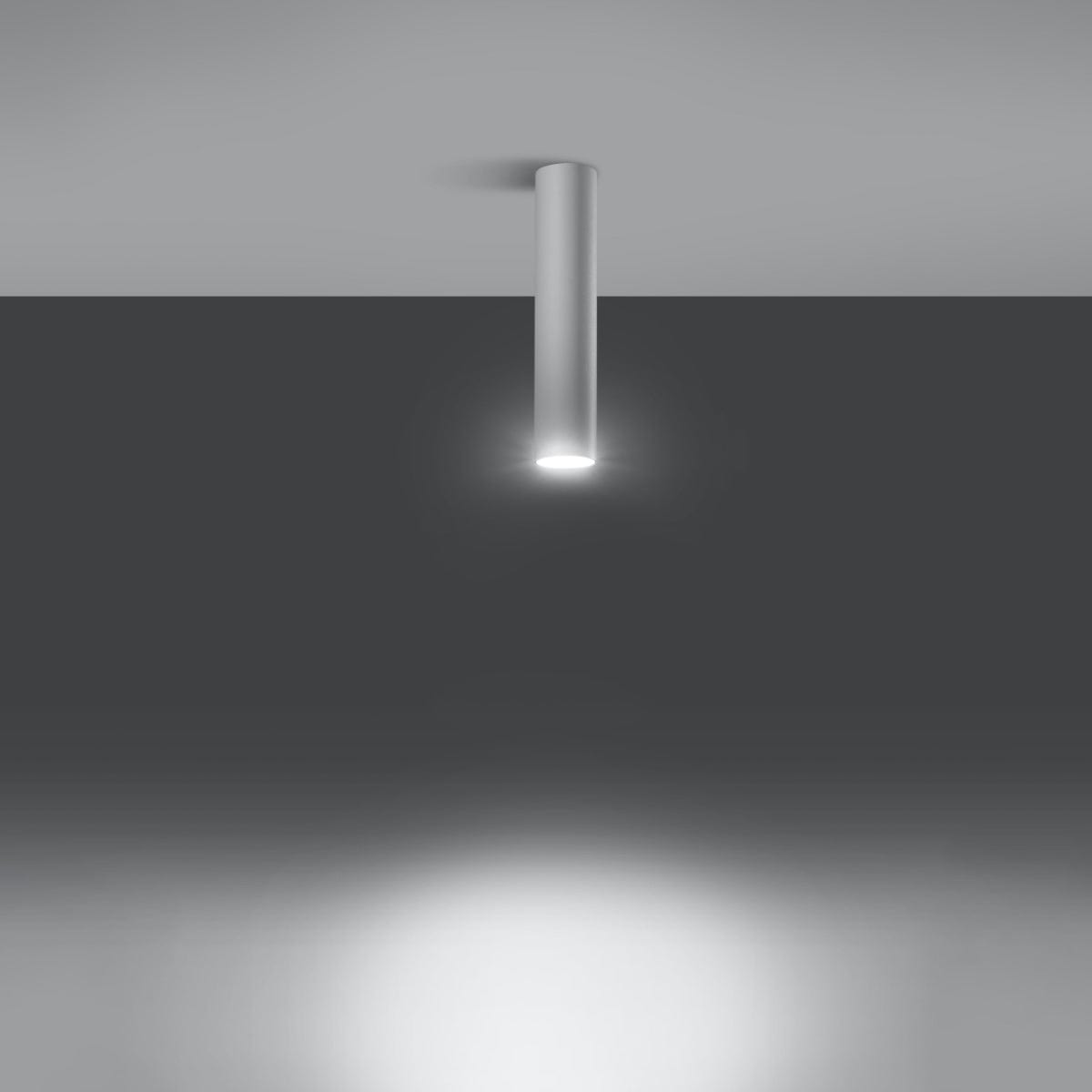 Sollux Lighting Ceiling Lamp Lagos 30 White - Modern White Ceiling Light - Powder-Coated Steel - Replaceable GU10 Bulbs - Elegant Cylindrical Design