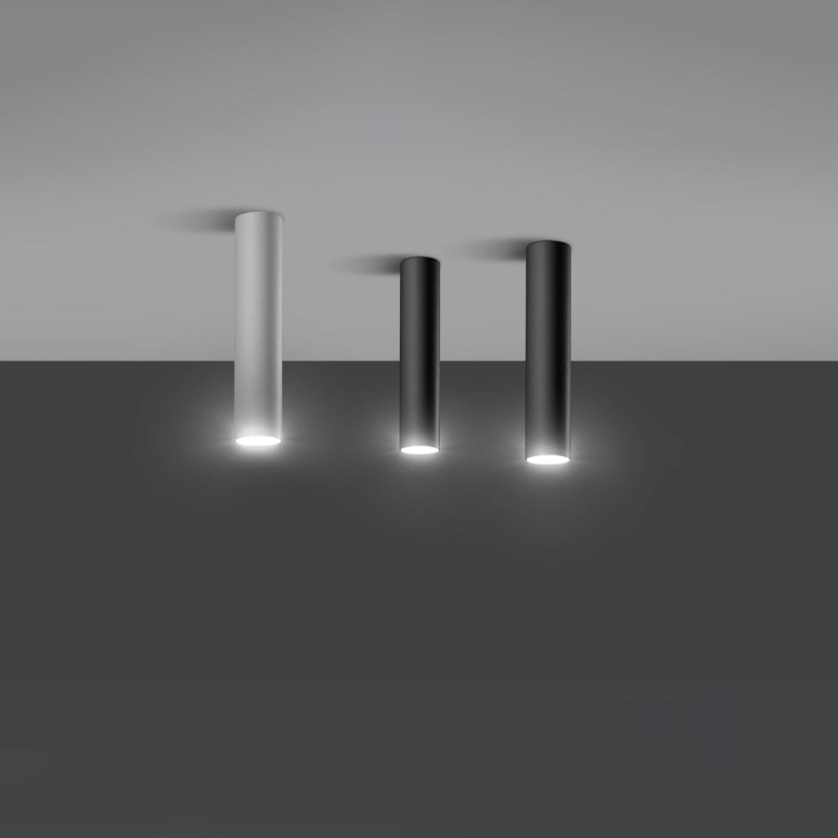 Sollux Lighting Ceiling Lamp Lagos 30 White - Modern White Ceiling Light - Powder-Coated Steel - Replaceable GU10 Bulbs - Elegant Cylindrical Design