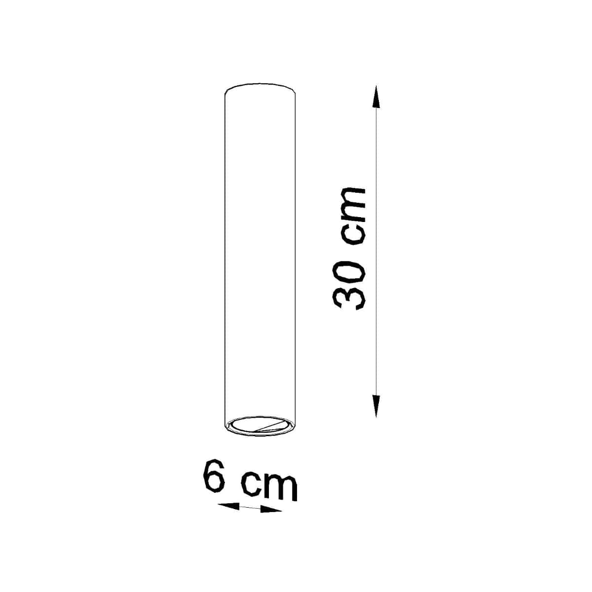 Sollux Lighting Ceiling Lamp Lagos 30 White - Modern White Ceiling Light - Powder-Coated Steel - Replaceable GU10 Bulbs - Elegant Cylindrical Design