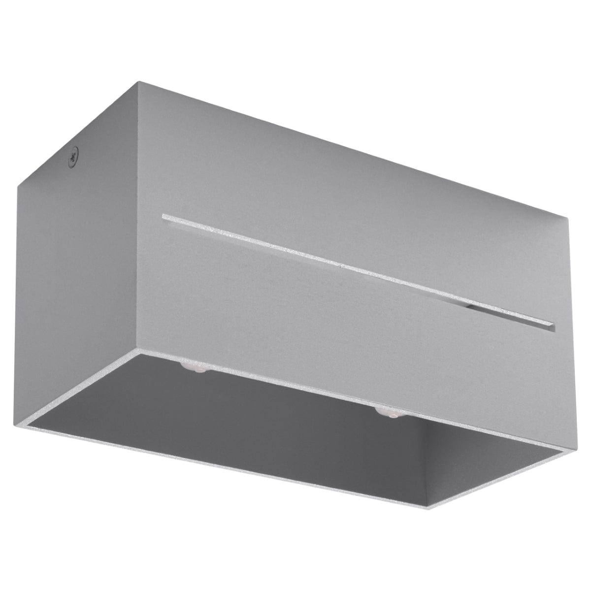 Sollux Lighting Ceiling Lamp Lobo 2 Grey - Modern Grey Ceiling Light with Perforation - Aluminum Material - Replaceable G9 Bulbs - Futuristic Design