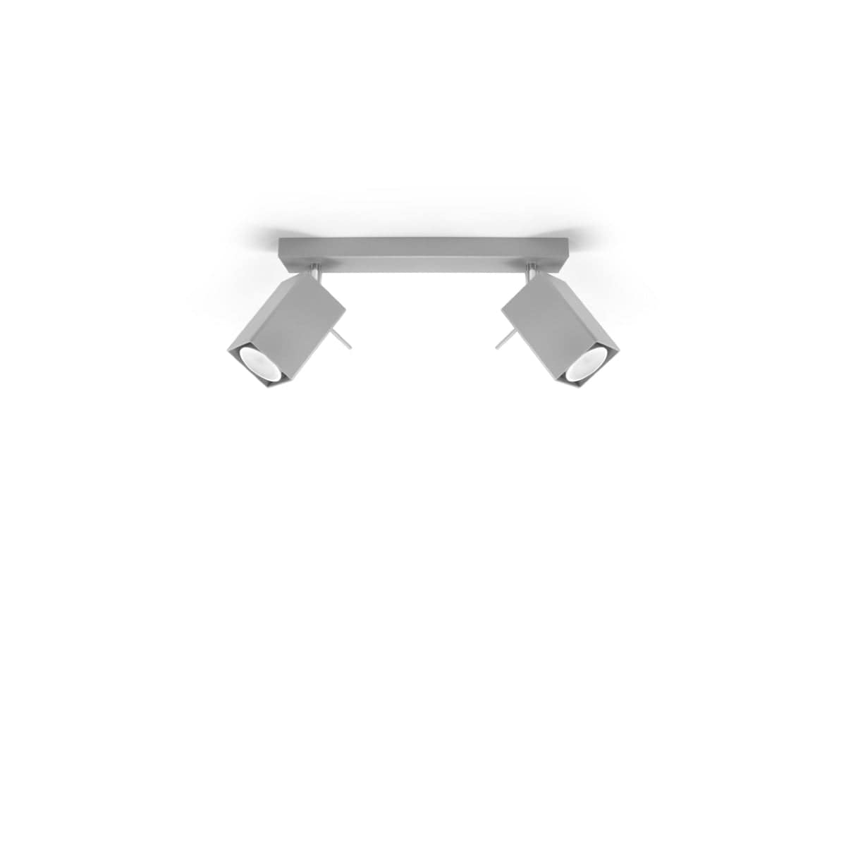 Sollux Lighting Ceiling Lamp Merida 2 Grey - Modern Adjustable Spot Ceiling Light - Movable Shades - Durable Steel - Compatible with GU10 Bulbs