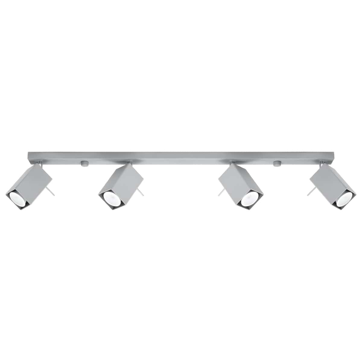 Sollux Lighting Ceiling Lamp Merida 4 L Grey - Modern Spot Ceiling Light - 4 Adjustable Shades - Durable Steel Design - GU10 Bulb Compatible