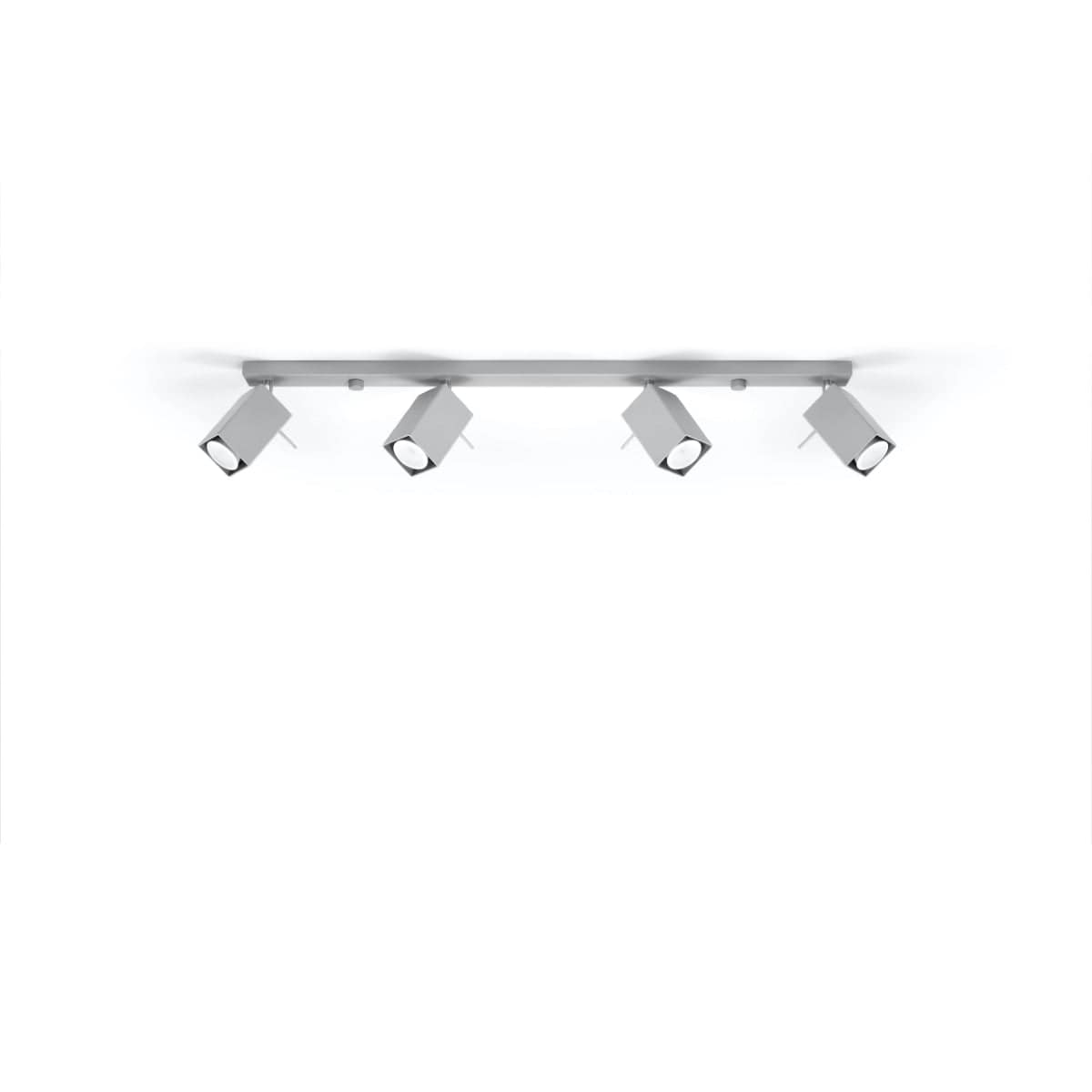 Sollux Lighting Ceiling Lamp Merida 4 L Grey - Modern Spot Ceiling Light - 4 Adjustable Shades - Durable Steel Design - GU10 Bulb Compatible
