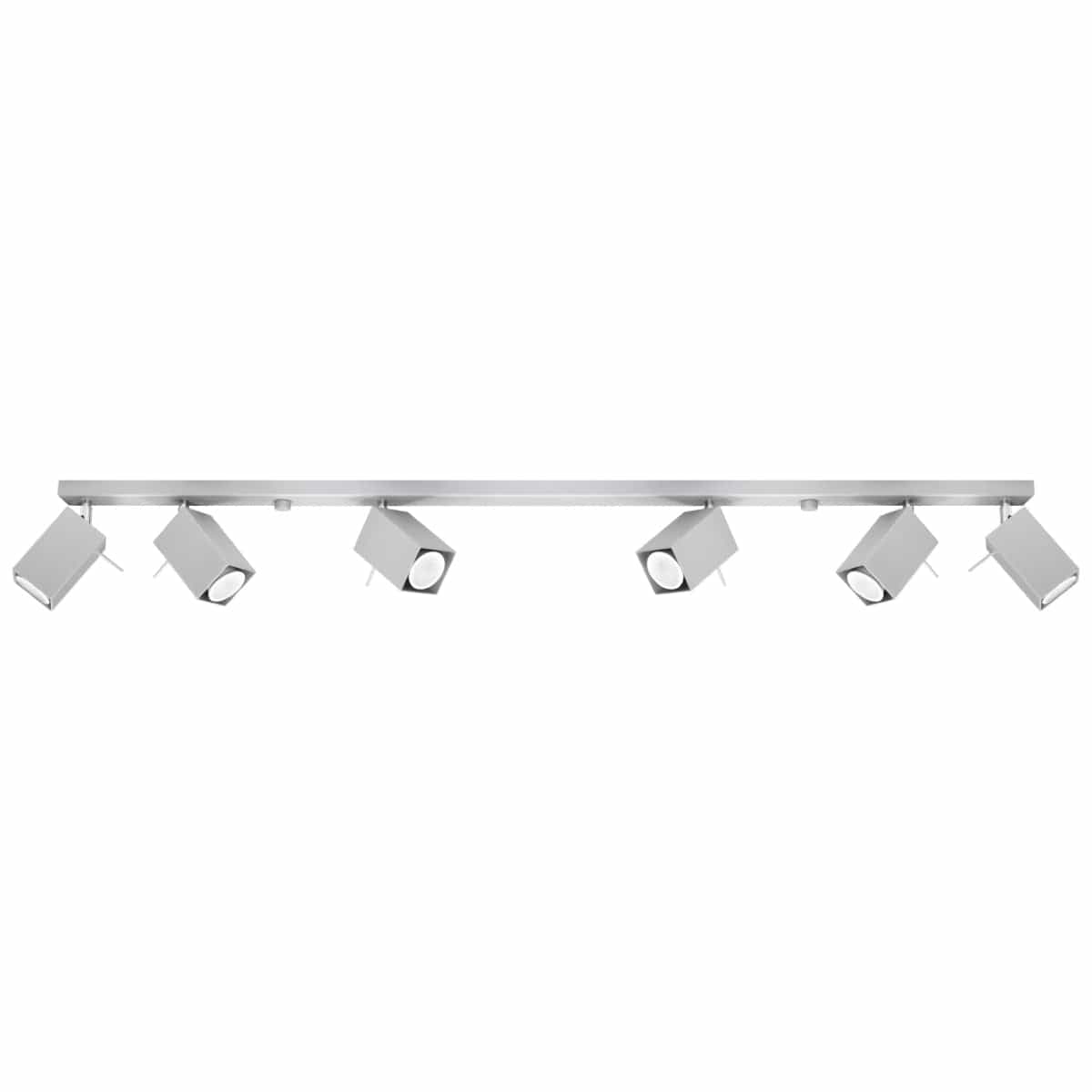 Sollux Lighting Ceiling Lamp Merida 6 L Grey - Modern Spot Ceiling Light - 6 Adjustable Shades - Durable Steel Build - GU10 Bulb Compatible