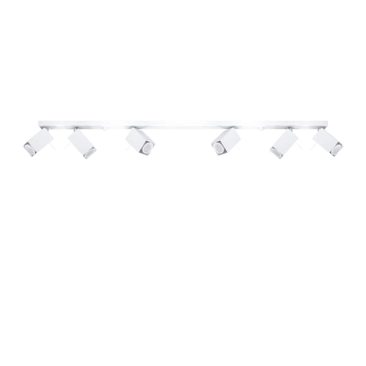 Sollux Lighting Ceiling Lamp Merida 6 L White - Modern Spot Ceiling Light - 6 Adjustable Shades - Durable Steel Design - GU10 Bulb Compatible