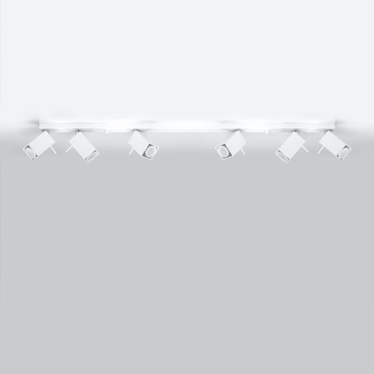 Sollux Lighting Ceiling Lamp Merida 6 L White - Modern Spot Ceiling Light - 6 Adjustable Shades - Durable Steel Design - GU10 Bulb Compatible
