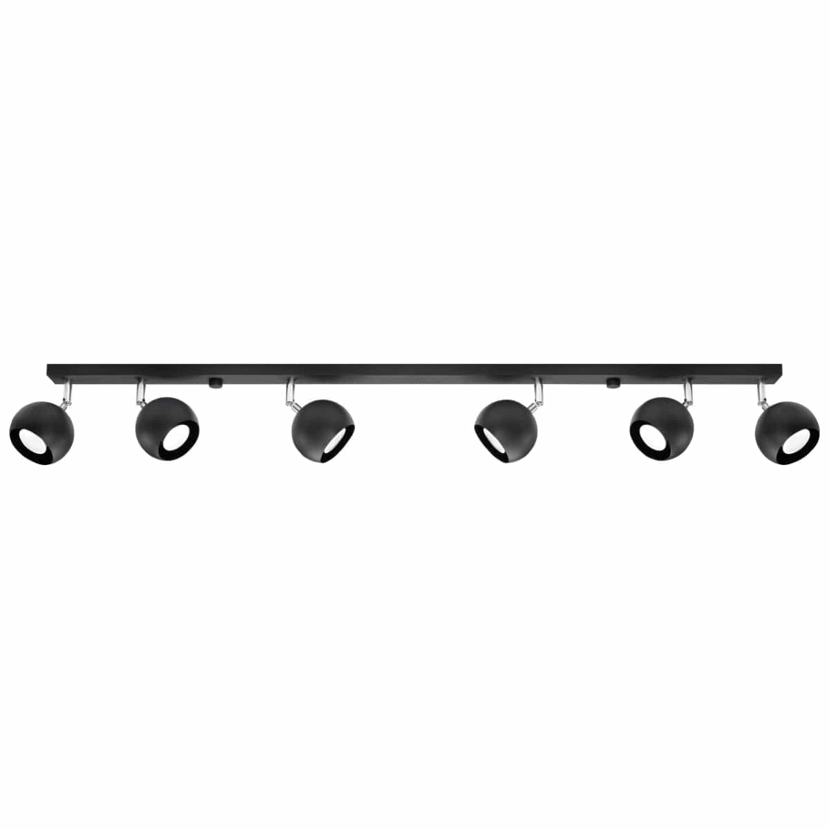 Sollux Lighting Ceiling Lamp Oculare 6 L Black - Modern Spot Ceiling Light - Adjustable Multi-Directional Lighting