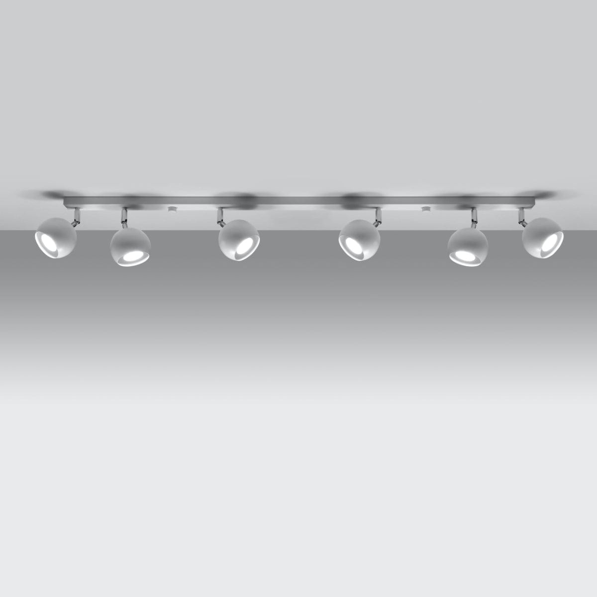 Sollux Lighting Ceiling Lamp Oculare 6 L White - Modern Spot Ceiling Light - Multi-Directional Adjustable Lighting