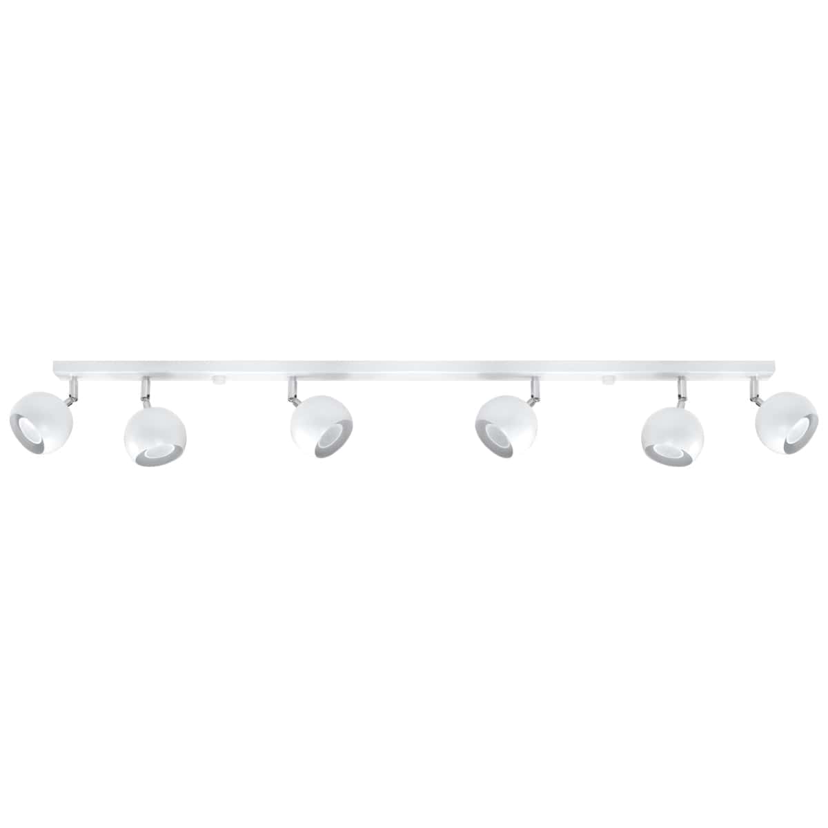 Sollux Lighting Ceiling Lamp Oculare 6 L White - Modern Spot Ceiling Light - Multi-Directional Adjustable Lighting