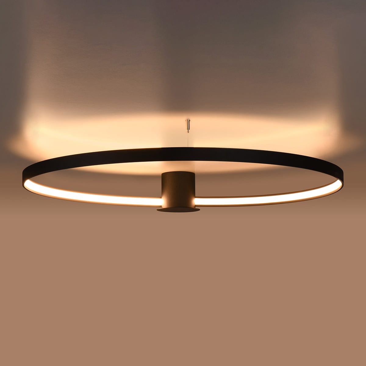 Sollux Lighting Ceiling Lamp Rio 110 Black - Modern LED Circle Light - 3000K Warm Light - Flicker-Free - High CRI - Energy Efficient - Durable Polish Design