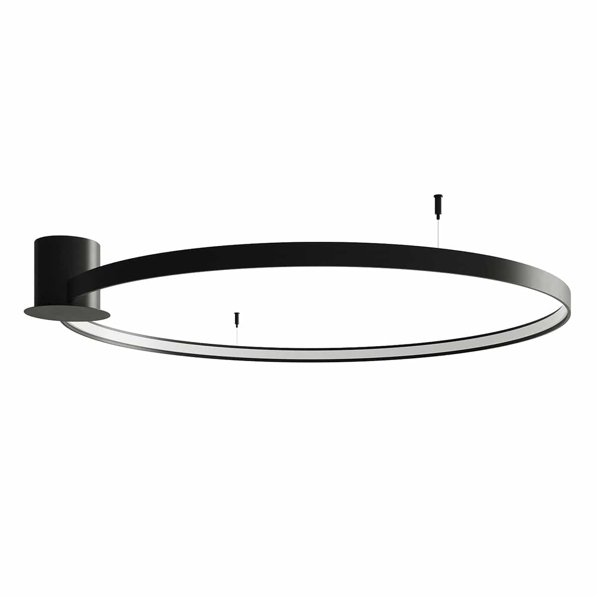 Sollux Lighting Ceiling Lamp Rio 110 Black - Modern LED Circle Light - 3000K Warm Light - Flicker-Free - High CRI - Energy Efficient - Durable Polish Design