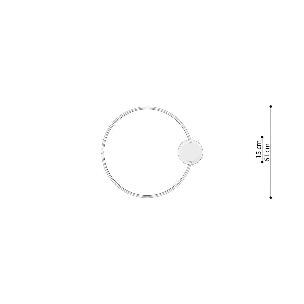 Sollux Lighting Ceiling Lamp Rio 55 Black 3000K - LED Circular Design - High CRI - Flicker-Free Light - Energy Efficient - Ideal for Living Room and Office