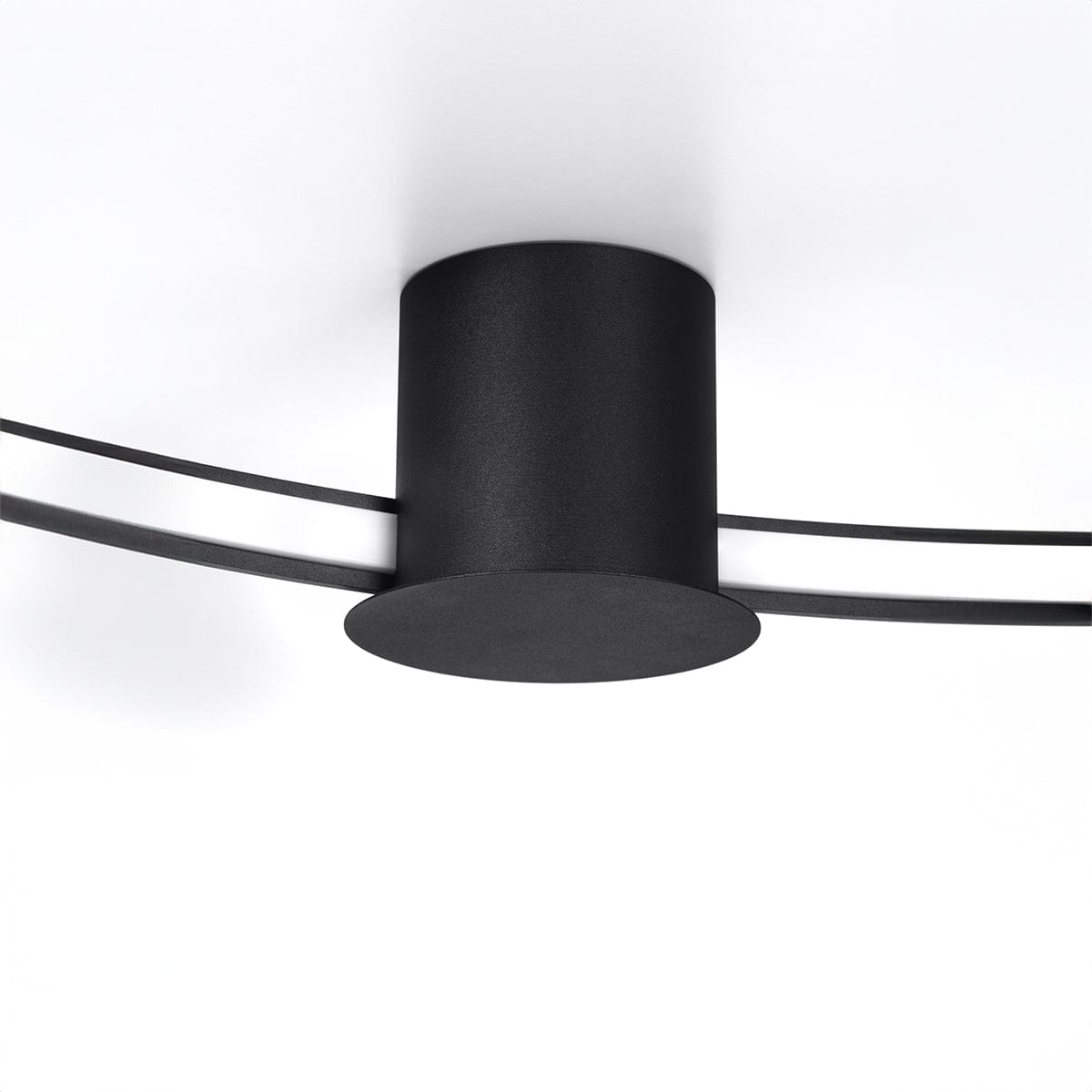 Sollux Lighting Ceiling Lamp Rio 55 Black 3000K - LED Circular Design - High CRI - Flicker-Free Light - Energy Efficient - Ideal for Living Room and Office