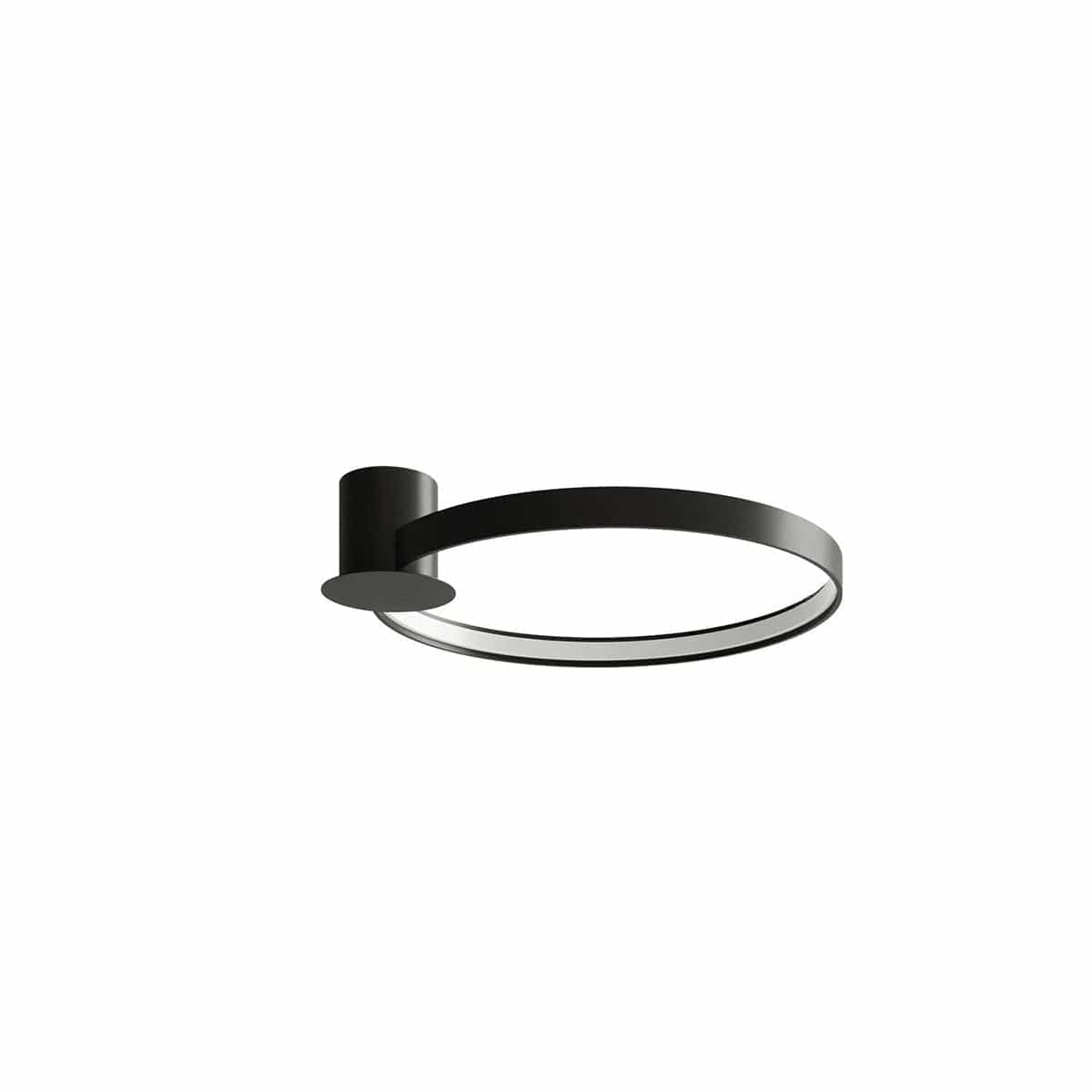 Sollux Lighting Ceiling Lamp Rio 55 Black 3000K - LED Circular Design - High CRI - Flicker-Free Light - Energy Efficient - Ideal for Living Room and Office
