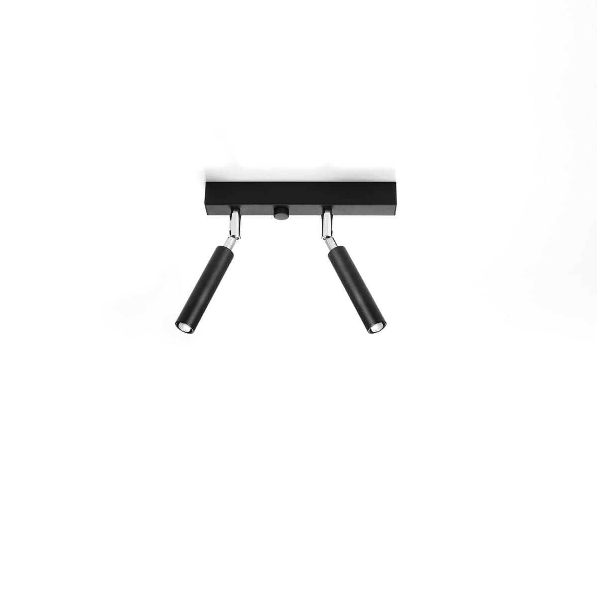 Sollux Lighting Eyetech Spot Ceiling Light - 2-Light Black - Adjustable Direction - Industrial Design - Powder-Coated Steel - Replaceable G9 Bulbs - Loft Style Lighting