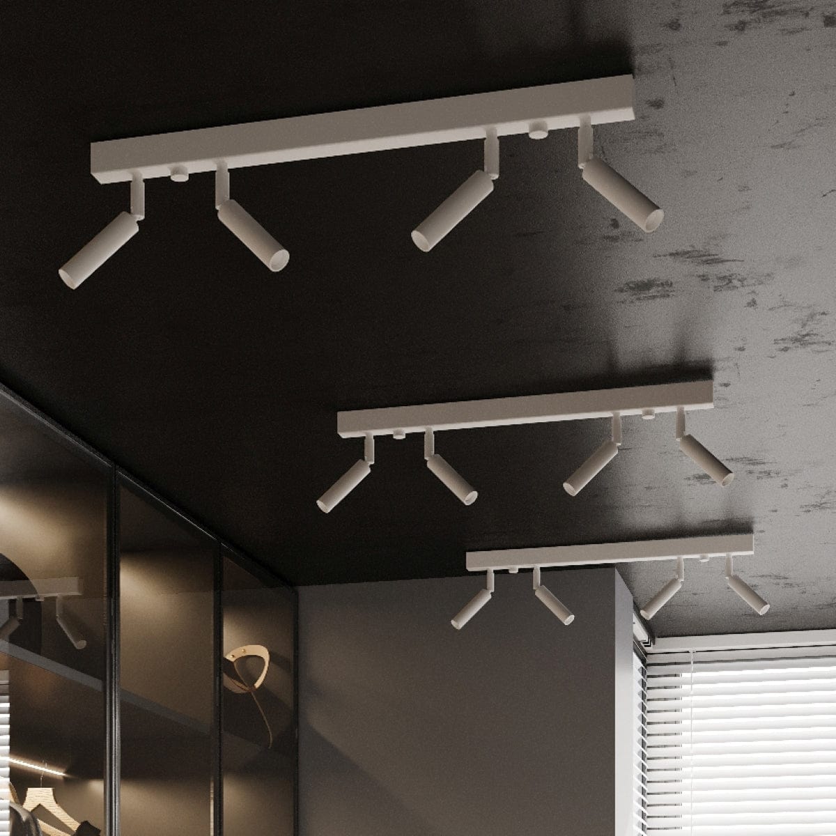 Sollux Lighting Eyetech Spot Ceiling Light - 2-Light White - Adjustable Direction - Industrial Design - Powder-Coated Steel - Replaceable G9 Bulbs - Loft Style Lighting