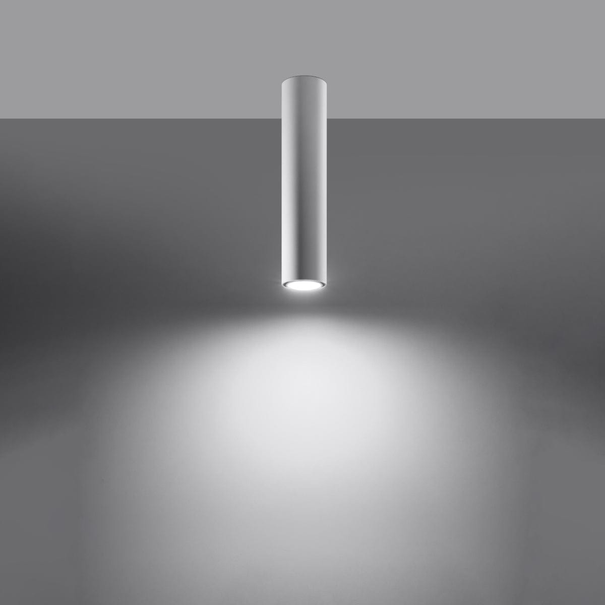 Sollux Lighting LAGOS 40 White Ceiling Lamp - Modern Minimalist Design - Durable Steel - Easy Installation - GU10 Bulb Compatible