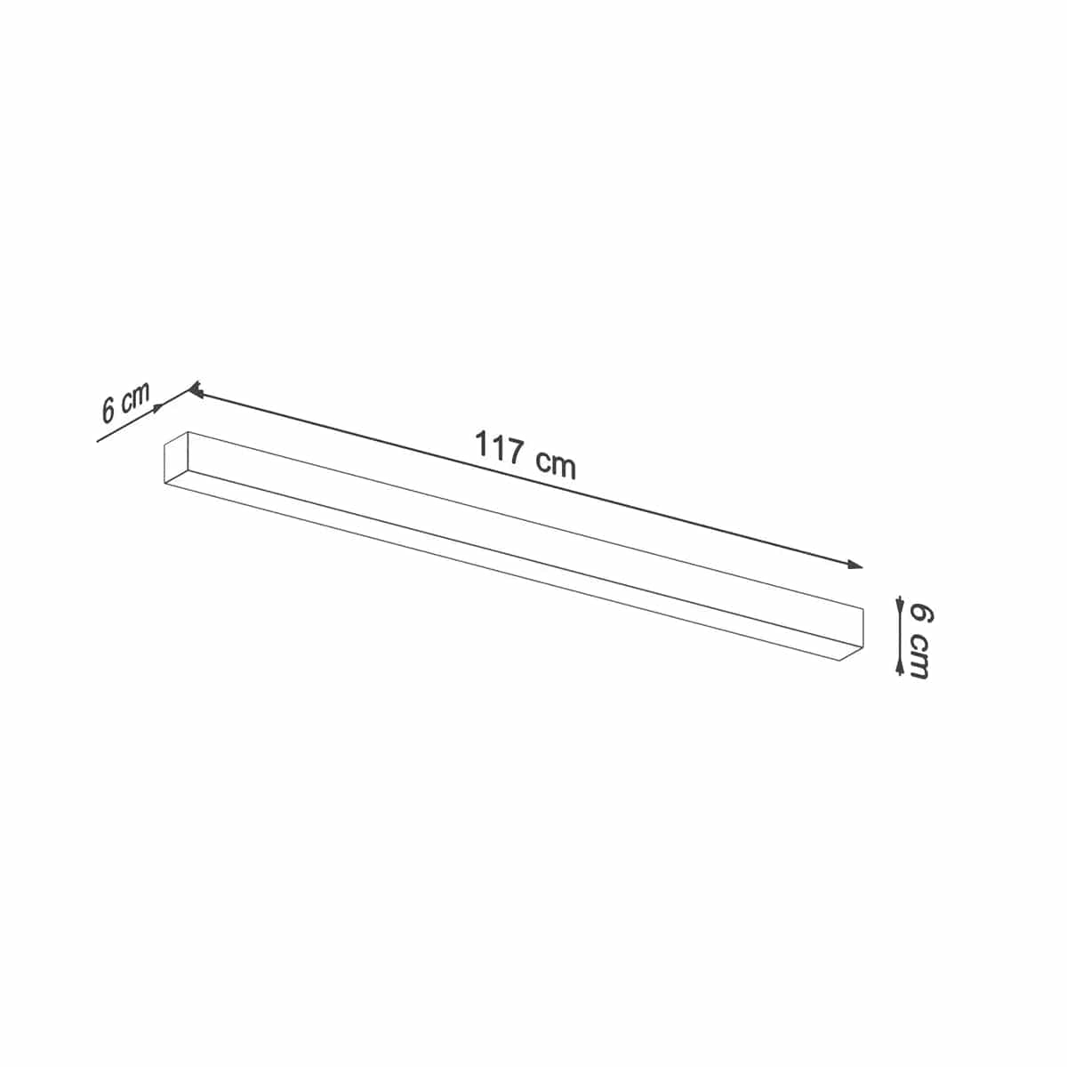 Sollux Lighting Pinne 118 Ceiling Lamp White - Minimalist Design - Integrated LED Module - Flicker-Free - High CRI - Energy Efficient - 5-Year Warranty