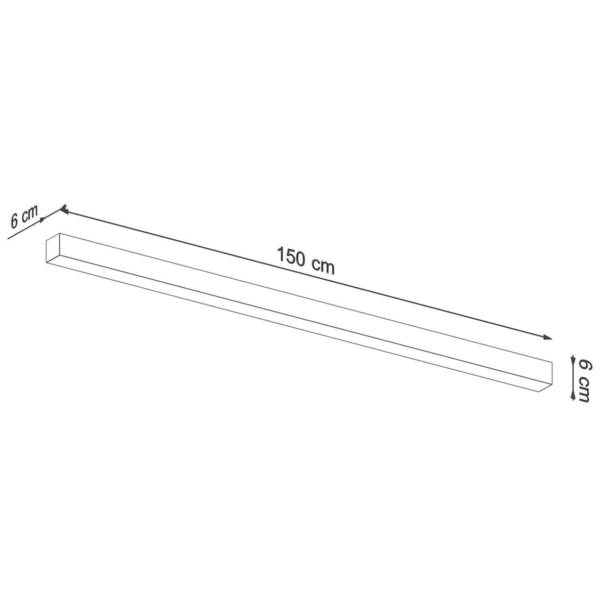 Sollux Lighting Pinne 150 Ceiling Lamp White - Minimalist Design - Integrated LED Module - Flicker-Free - High CRI - Energy Efficient - Long-Lasting with 5-Year Warranty