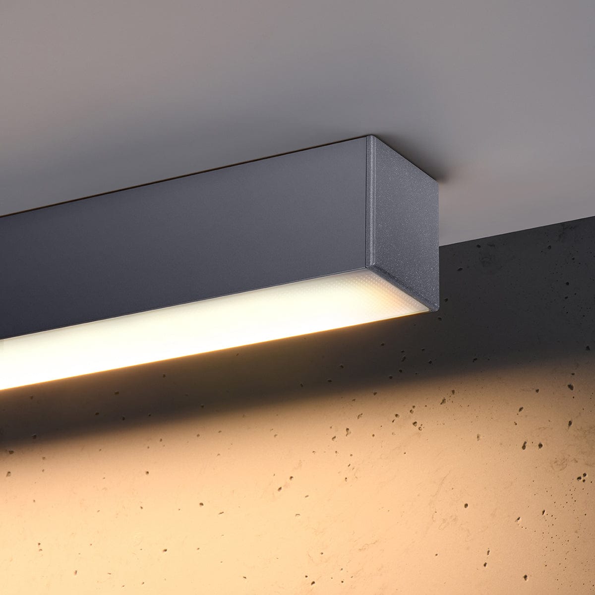 Sollux Lighting Pinne 200 Grey Ceiling Lamp - Modern Minimalist Design - Integrated LED Module - Flicker-Free Eye Comfort - Energy-Efficient Lighting - 5-Year Warranty