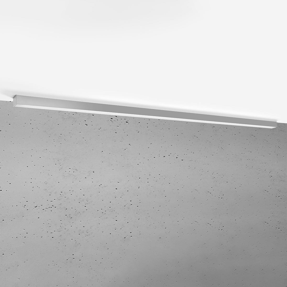 Sollux Lighting Pinne 200 Grey Ceiling Lamp - Modern Minimalist Design - Integrated LED Module - Flicker-Free Eye Comfort - Energy-Efficient Lighting - 5-Year Warranty