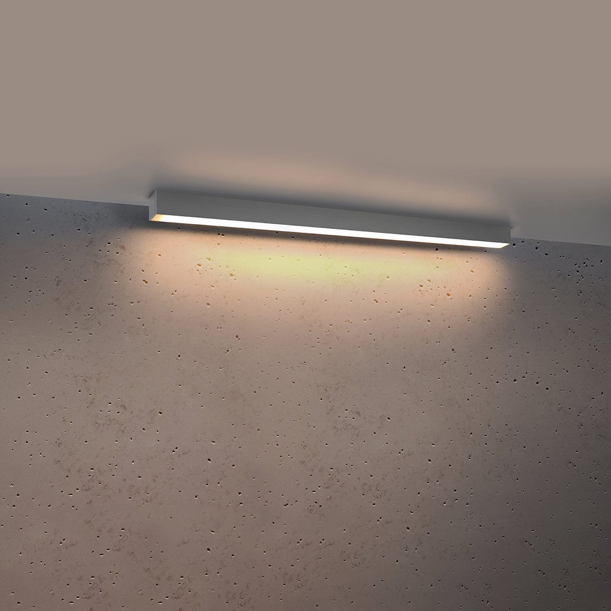 Sollux Lighting Pinne 90 Grey Ceiling Lamp - Minimalist Design - Flicker-Free LED - CRI 85+ - Energy Efficient - Durable Build - 5-Year Warranty