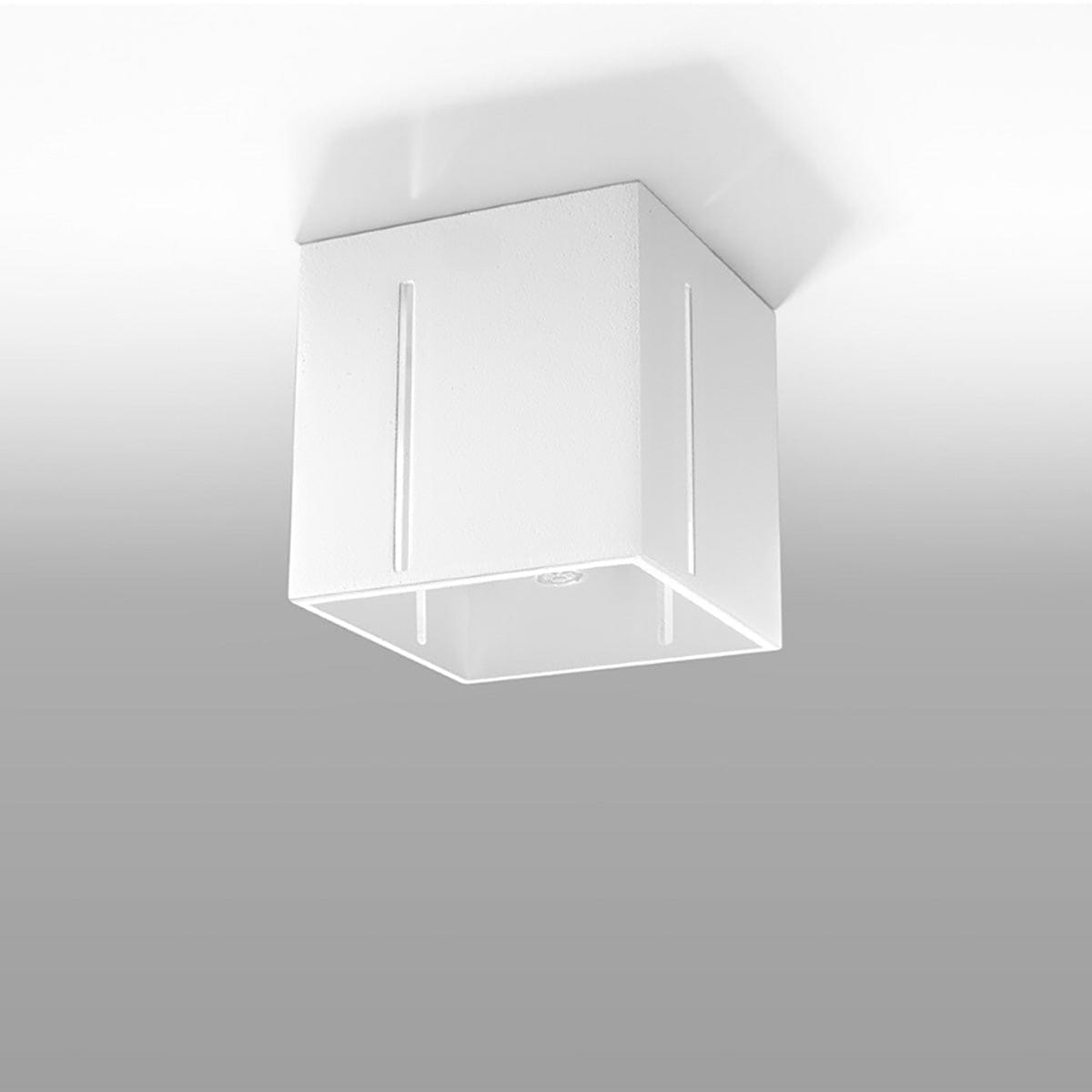 Sollux Lighting PIXAR Ceiling Light - White - Modern Aluminum Design - Perforated Shade - Replaceable G9 Bulbs - Futuristic Lighting - Easy Surface Mounting