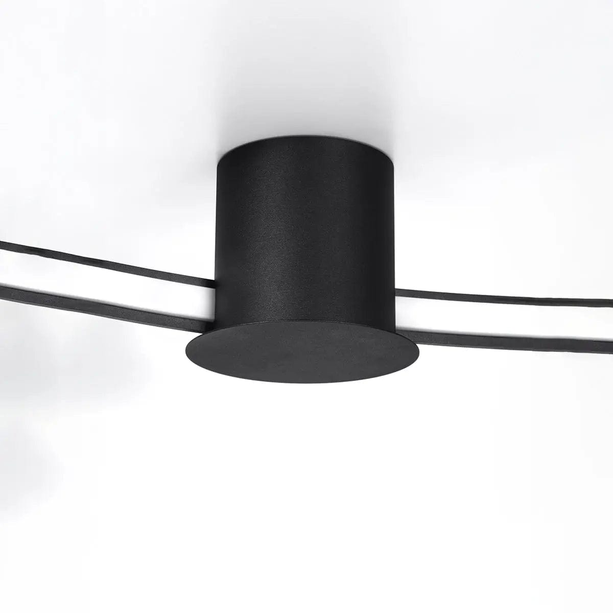 Sollux Lighting Rio 55 Black Ceiling Lamp - 4000K LED - Sleek Circle Design - CRI 95+ - Flicker-Free Light - Energy Efficient - Long-Lasting Elegance