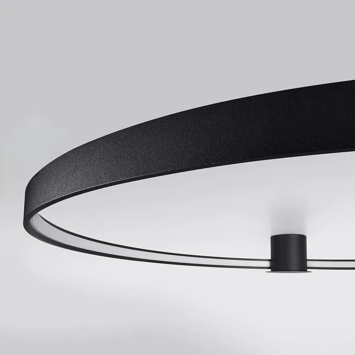 Sollux Lighting Rio 55 Black Ceiling Lamp - 4000K LED - Sleek Circle Design - CRI 95+ - Flicker-Free Light - Energy Efficient - Long-Lasting Elegance