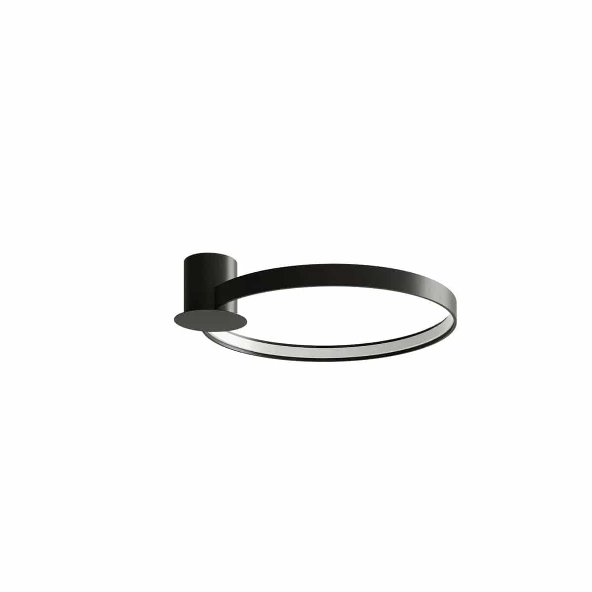 Sollux Lighting Rio 55 Black Ceiling Lamp - 4000K LED - Sleek Circle Design - CRI 95+ - Flicker-Free Light - Energy Efficient - Long-Lasting Elegance