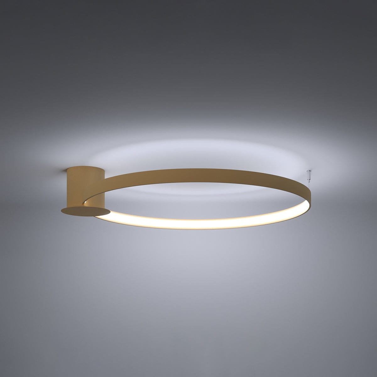 Sollux Lighting RIO 78 Ceiling Lamp Golden LED 4000K - Circular Design - High CRI - Flicker-Free - Energy Efficient - Long-Lasting and Versatile Lighting