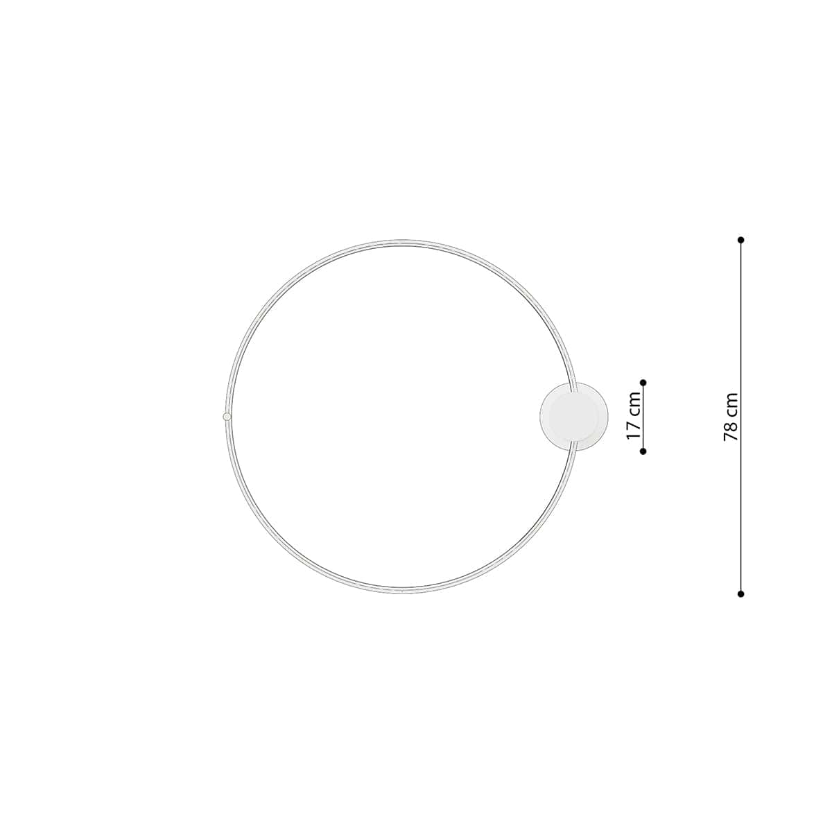 Sollux Lighting RIO 78 Ceiling Lamp Golden LED 4000K - Circular Design - High CRI - Flicker-Free - Energy Efficient - Long-Lasting and Versatile Lighting