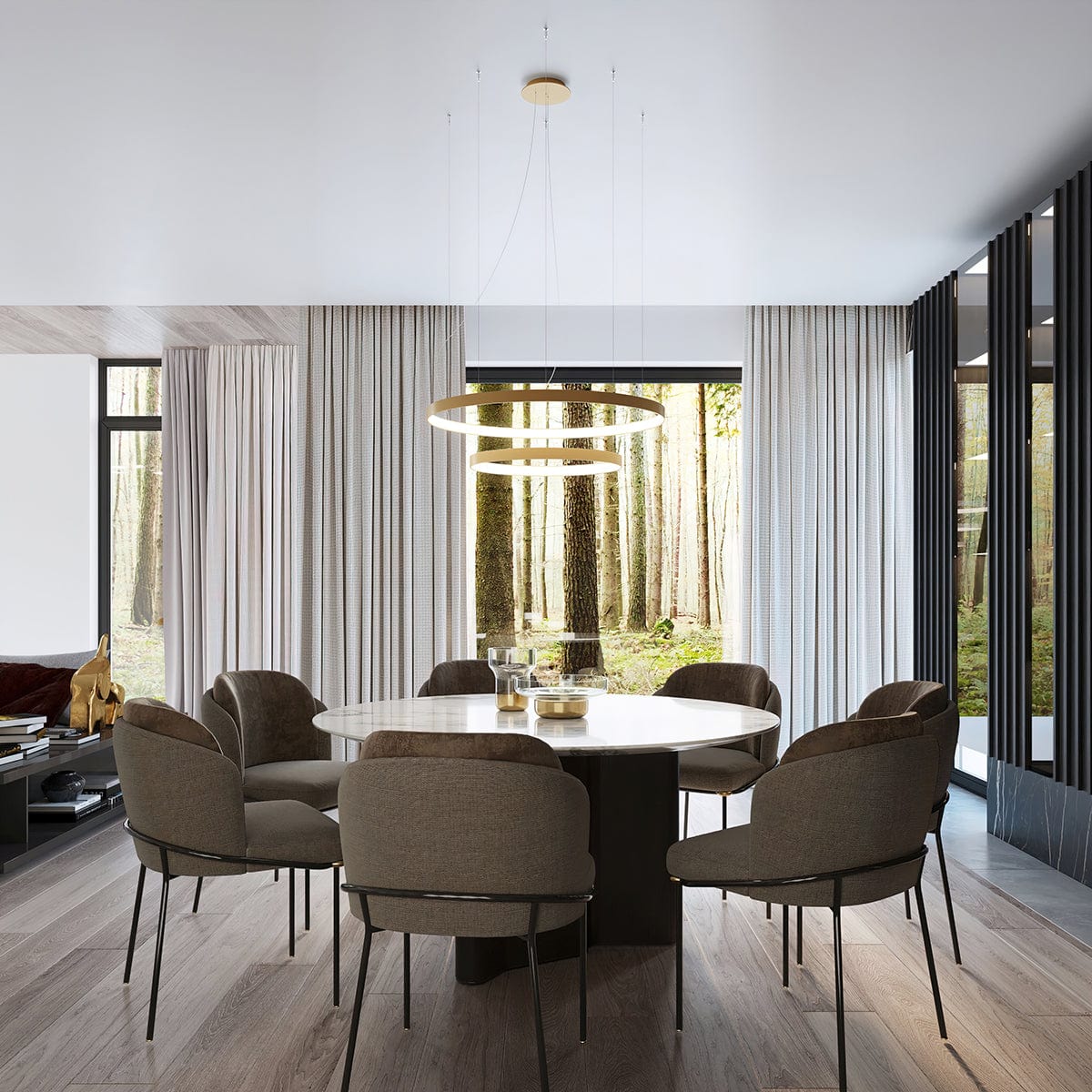 Sollux Lighting RIO 78 Ceiling Lamp Golden LED 4000K - Circular Design - High CRI - Flicker-Free - Energy Efficient - Long-Lasting and Versatile Lighting