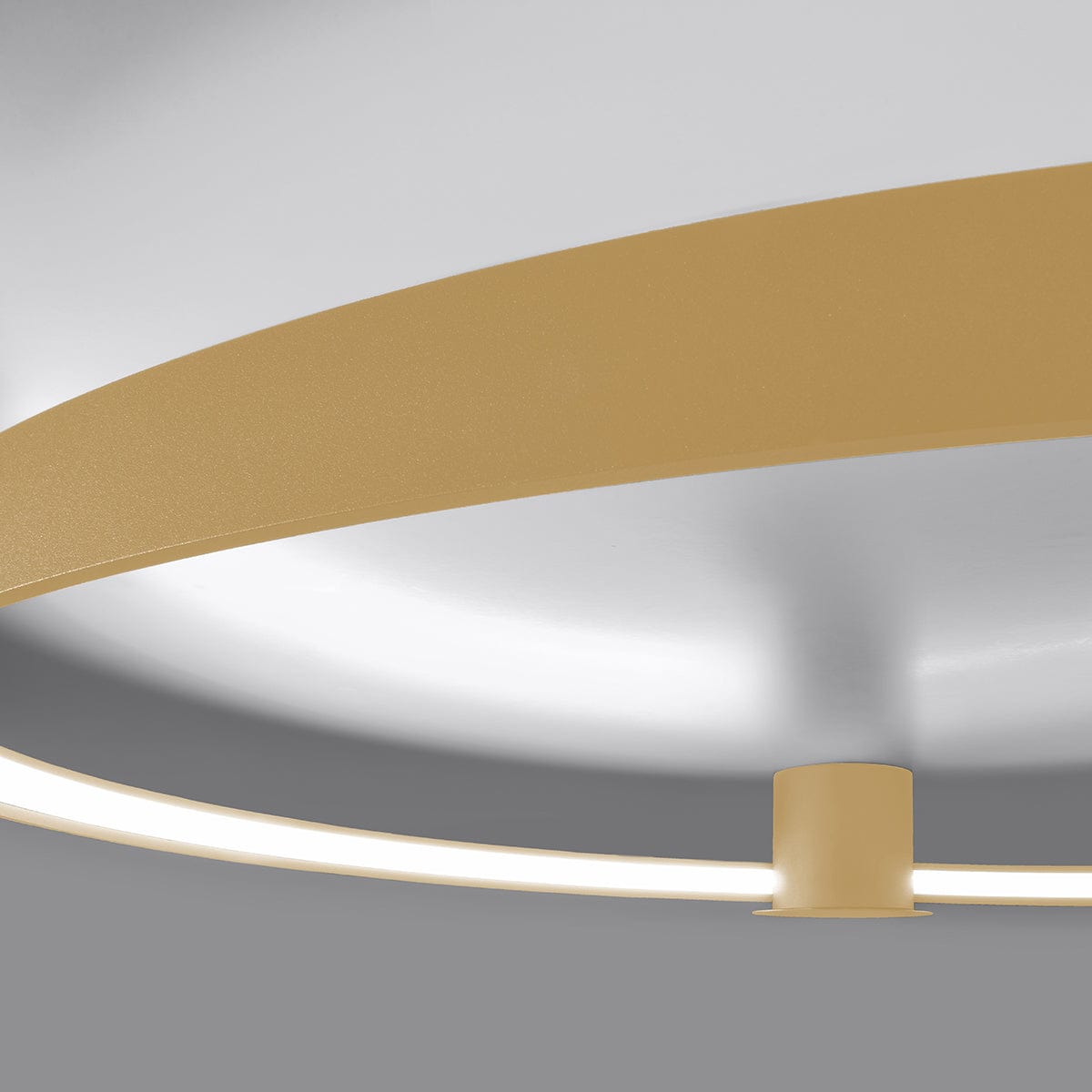 Sollux Lighting RIO 78 Ceiling Lamp Golden LED 4000K - Circular Design - High CRI - Flicker-Free - Energy Efficient - Long-Lasting and Versatile Lighting