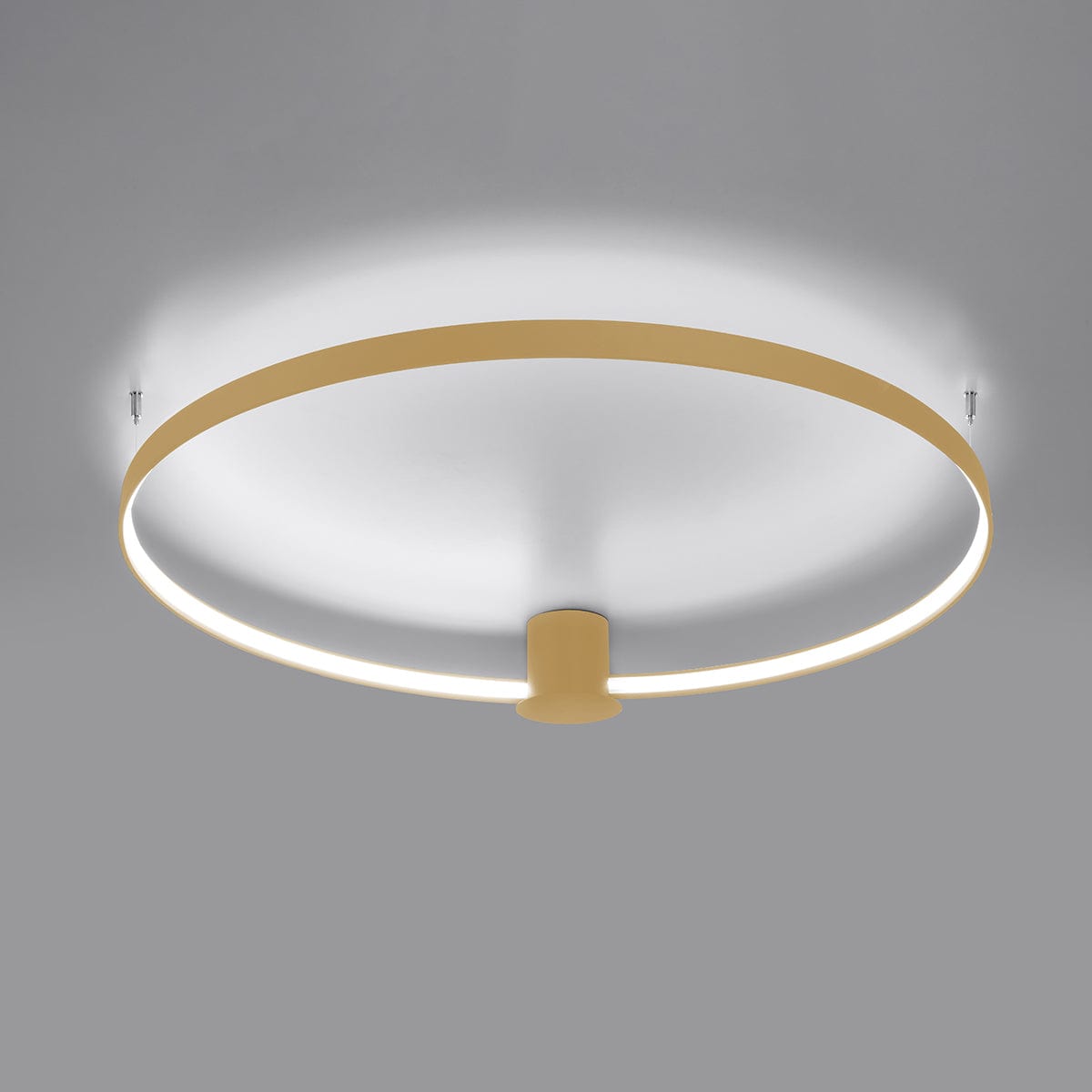 Sollux Lighting RIO 78 Ceiling Lamp Golden LED 4000K - Circular Design - High CRI - Flicker-Free - Energy Efficient - Long-Lasting and Versatile Lighting