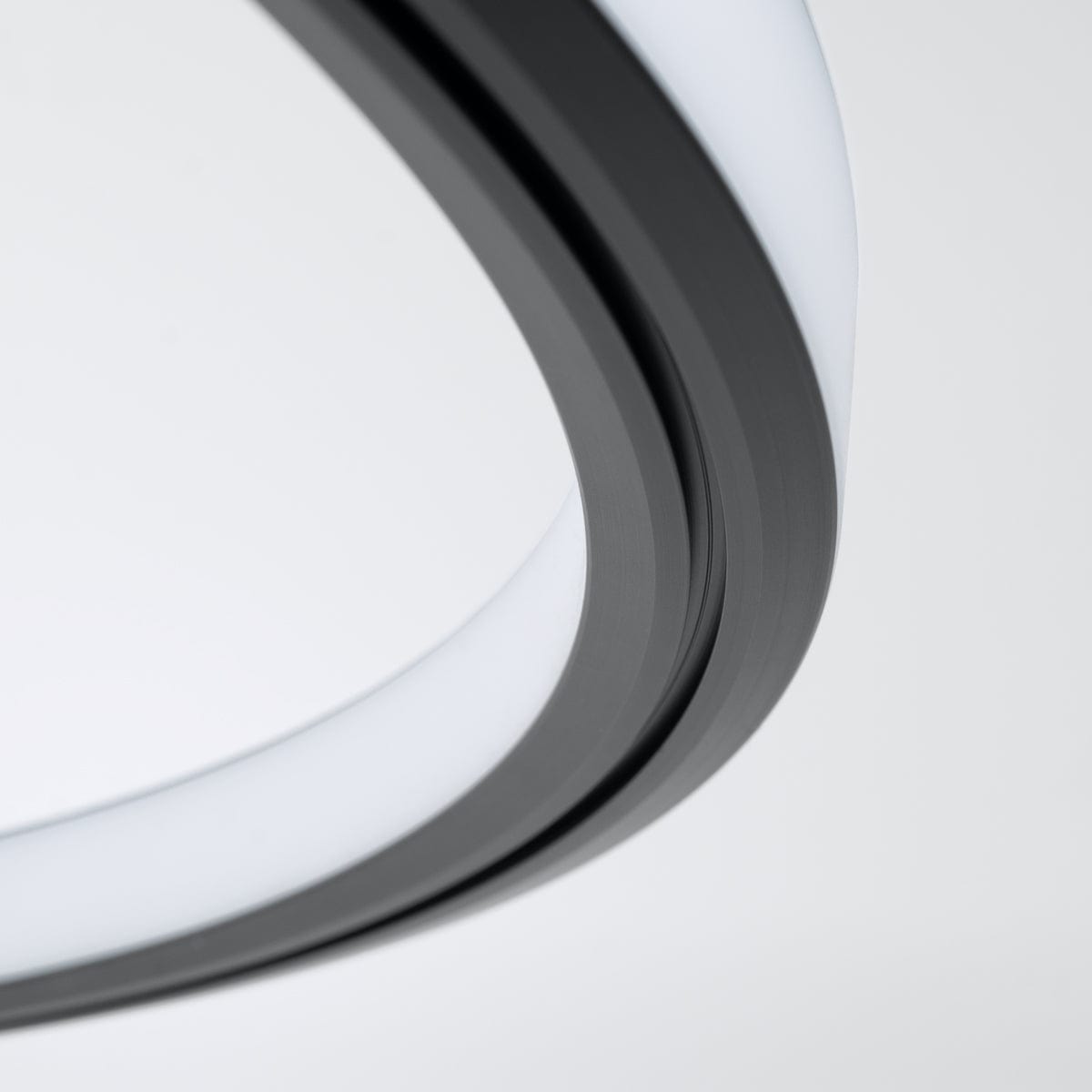 Sollux Lighting RISA LED Chandelier - 80 Black - 3000K Warm Light - Modern Minimalist Ring Design - Energy-Efficient with 5-Year Warranty