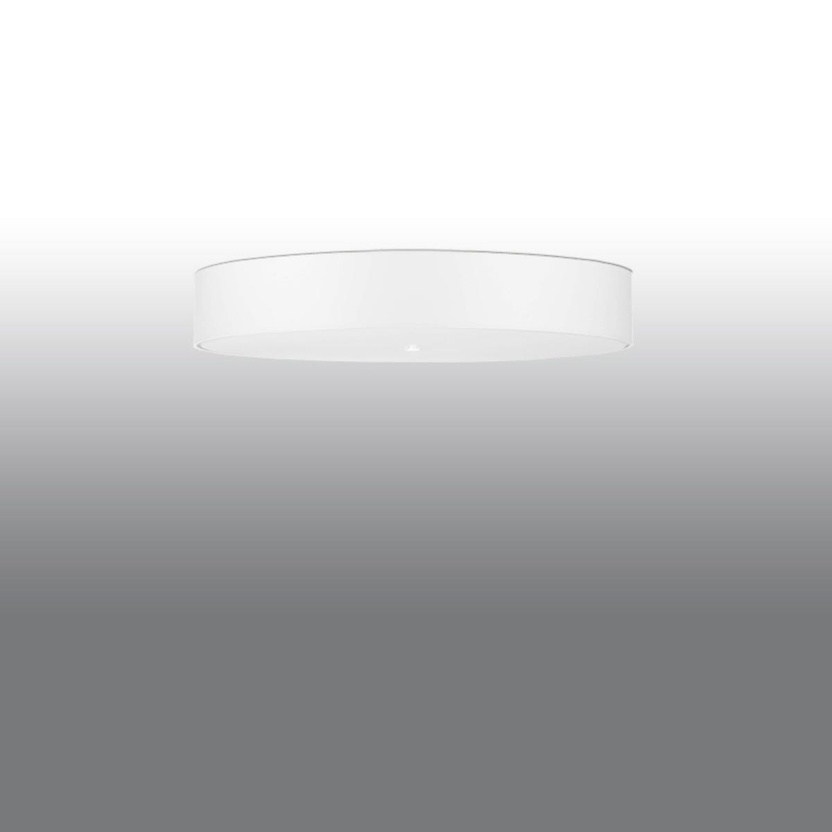 Sollux Lighting SKALA Ceiling Light - White Finish - 80cm Minimalist Design - Steel Glass Fabric - E27 Bulb Compatible - Modern Home Lighting
