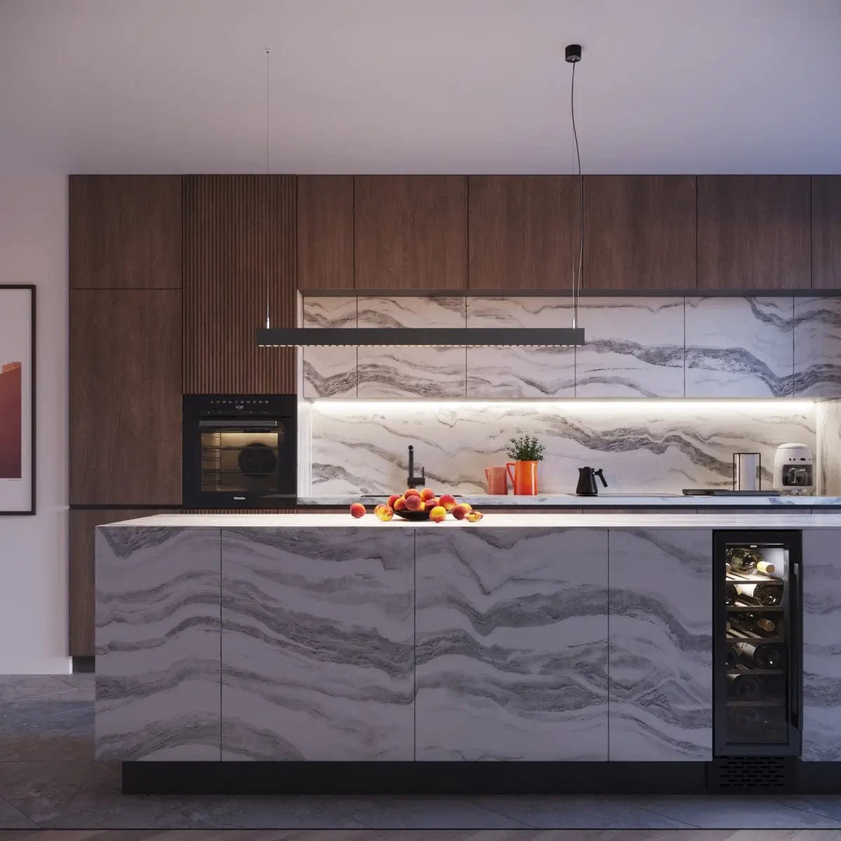 Sollux Lighting SOREN Black LED Pendant Lamp - 3000K Warm Light - Modern Minimalist Design - Energy-Efficient Aluminum Finish