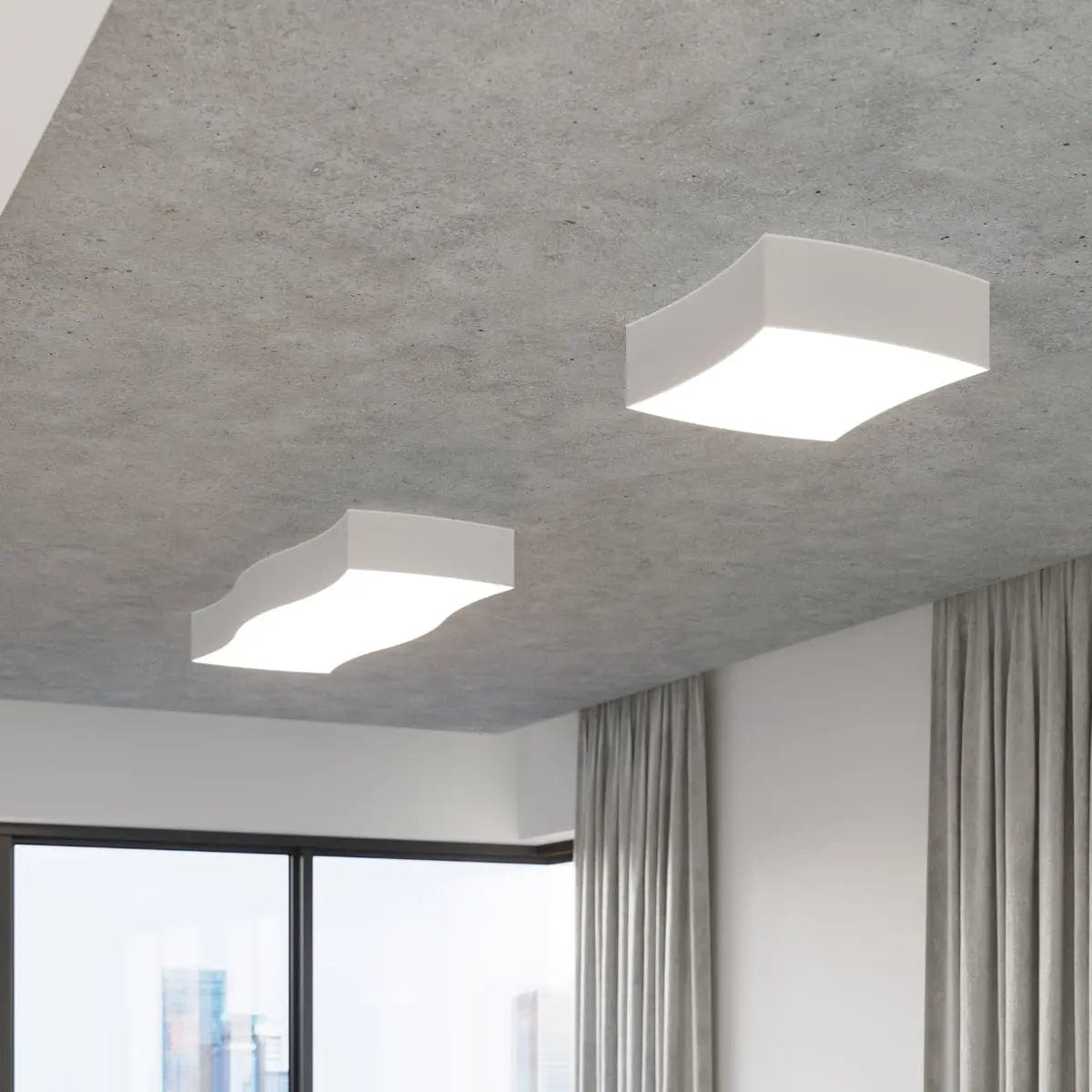 Sollux Lighting SQUARE Ceiling Lamp 3 White - Modern Minimalist Design - Replaceable Bulb - Durable Lighting for Kitchen Living Room Hallway - 5-Year Warranty