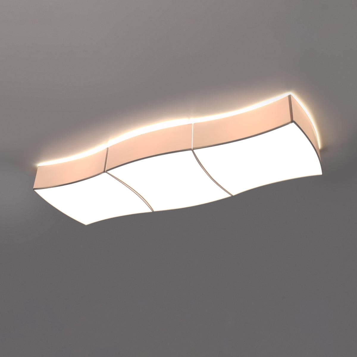 Sollux Lighting SQUARE Ceiling Lamp 3 White - Modern Minimalist Design - Replaceable Bulb - Durable Lighting for Kitchen Living Room Hallway - 5-Year Warranty