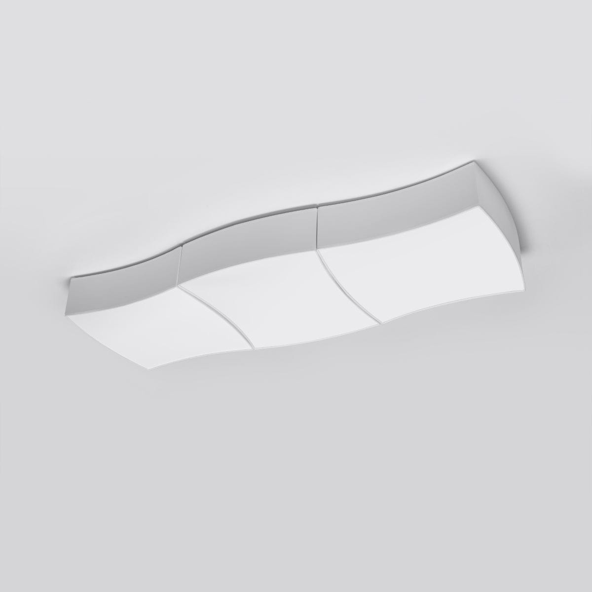 Sollux Lighting SQUARE Ceiling Lamp 3 White - Modern Minimalist Design - Replaceable Bulb - Durable Lighting for Kitchen Living Room Hallway - 5-Year Warranty