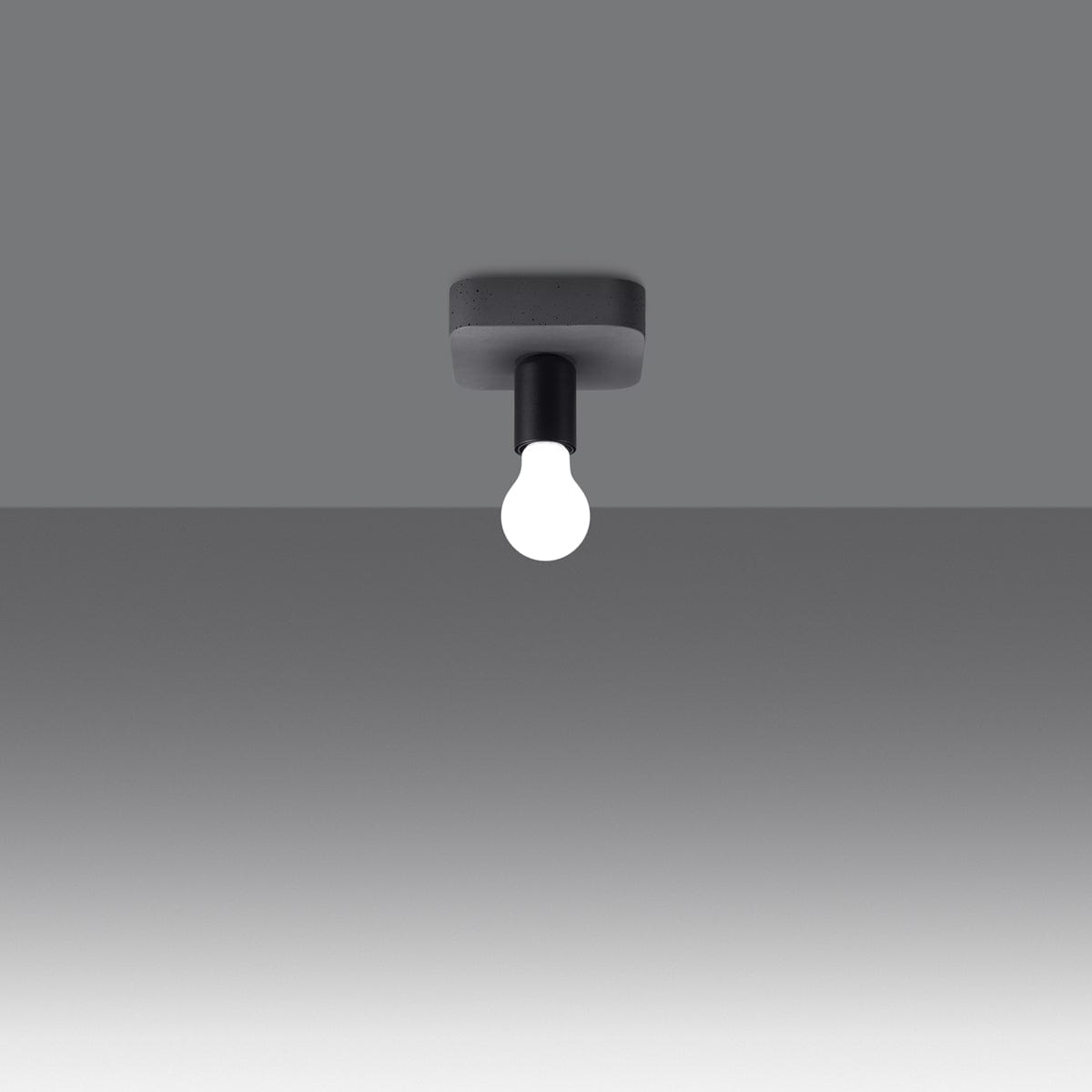 Sollux Lighting TAVO Ceiling Lamp 1-Light - Modern Concrete Design - Industrial Minimalist Style - Elegant & Durable - Ideal for Living Rooms, Kitchens & Hallways