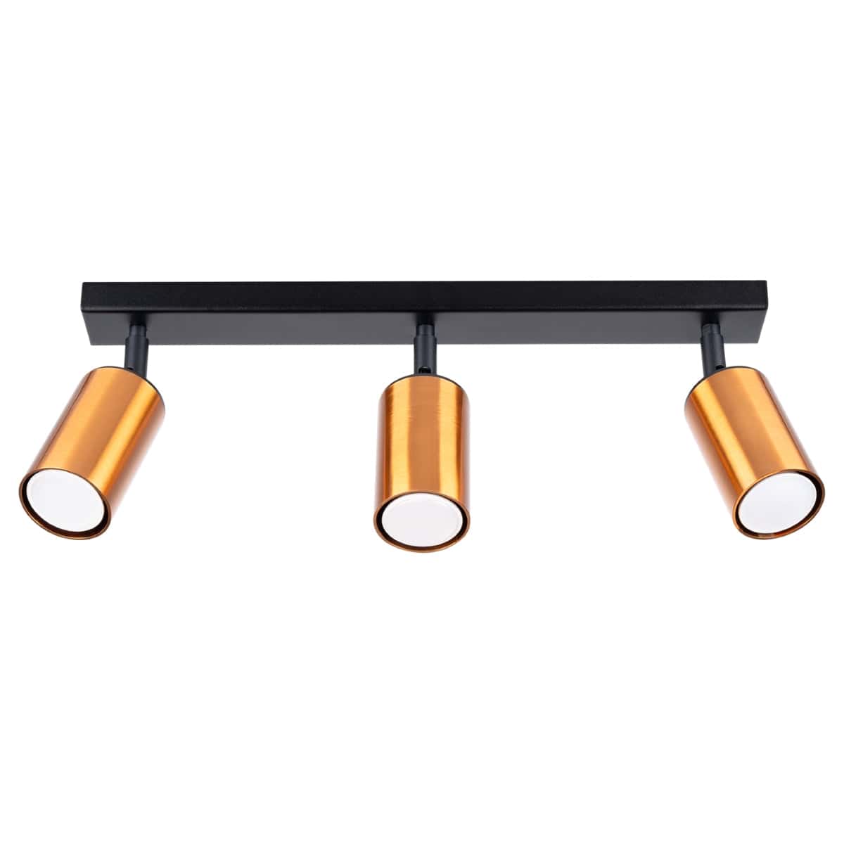Sollux Lighting WINX 3 Black-Copper Ceiling Lamp - Modern Metal Design - Triple Adjustable Lights - E27 Bulb Compatible - Stylish Minimalist Lighting for Living Room or Office
