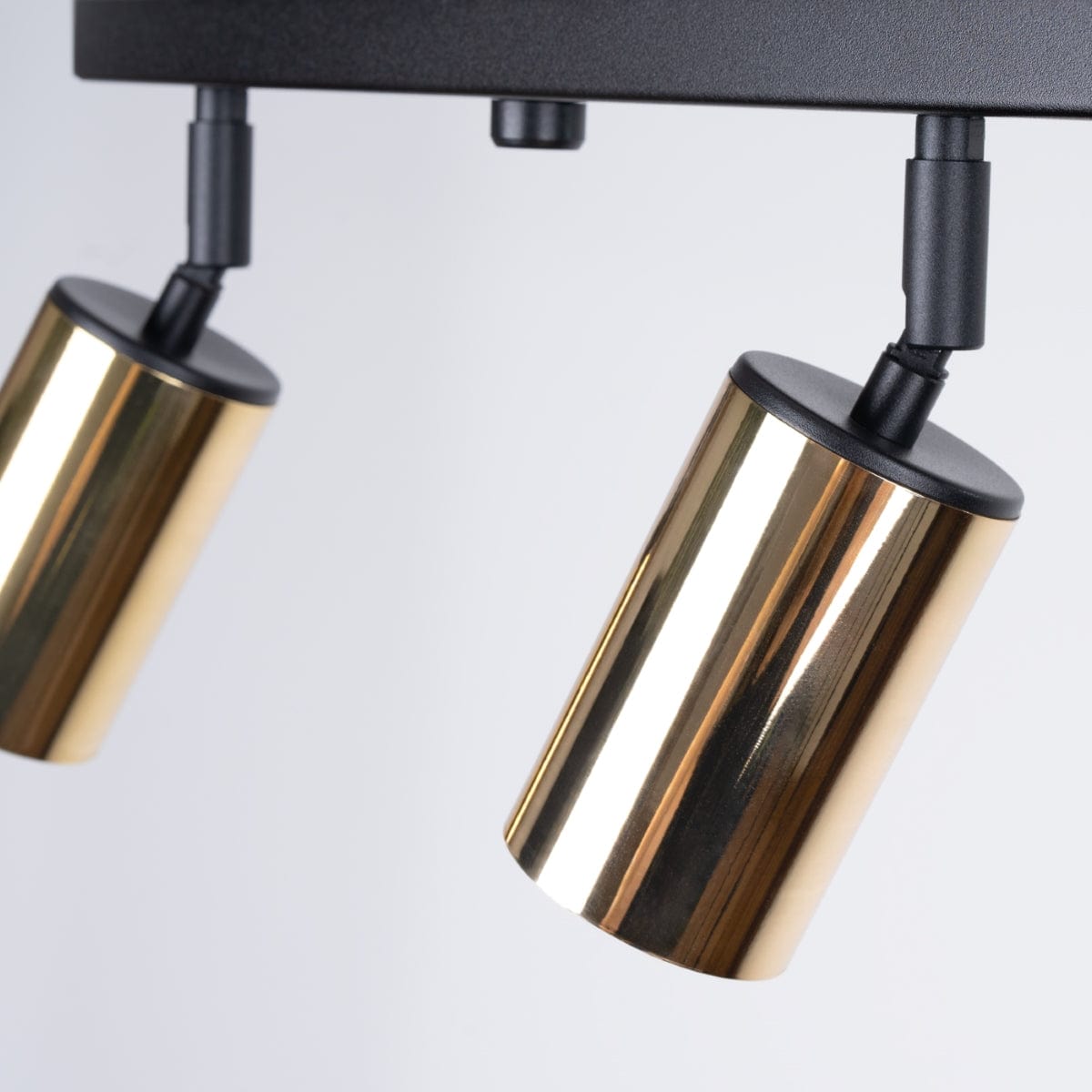 Sollux Lighting WINX 4 L Black-Gold Ceiling Lamp - Modern Metal Design - Quadruple Adjustable Lights - E27 Bulb Compatible - Sleek and Elegant Lighting Solution