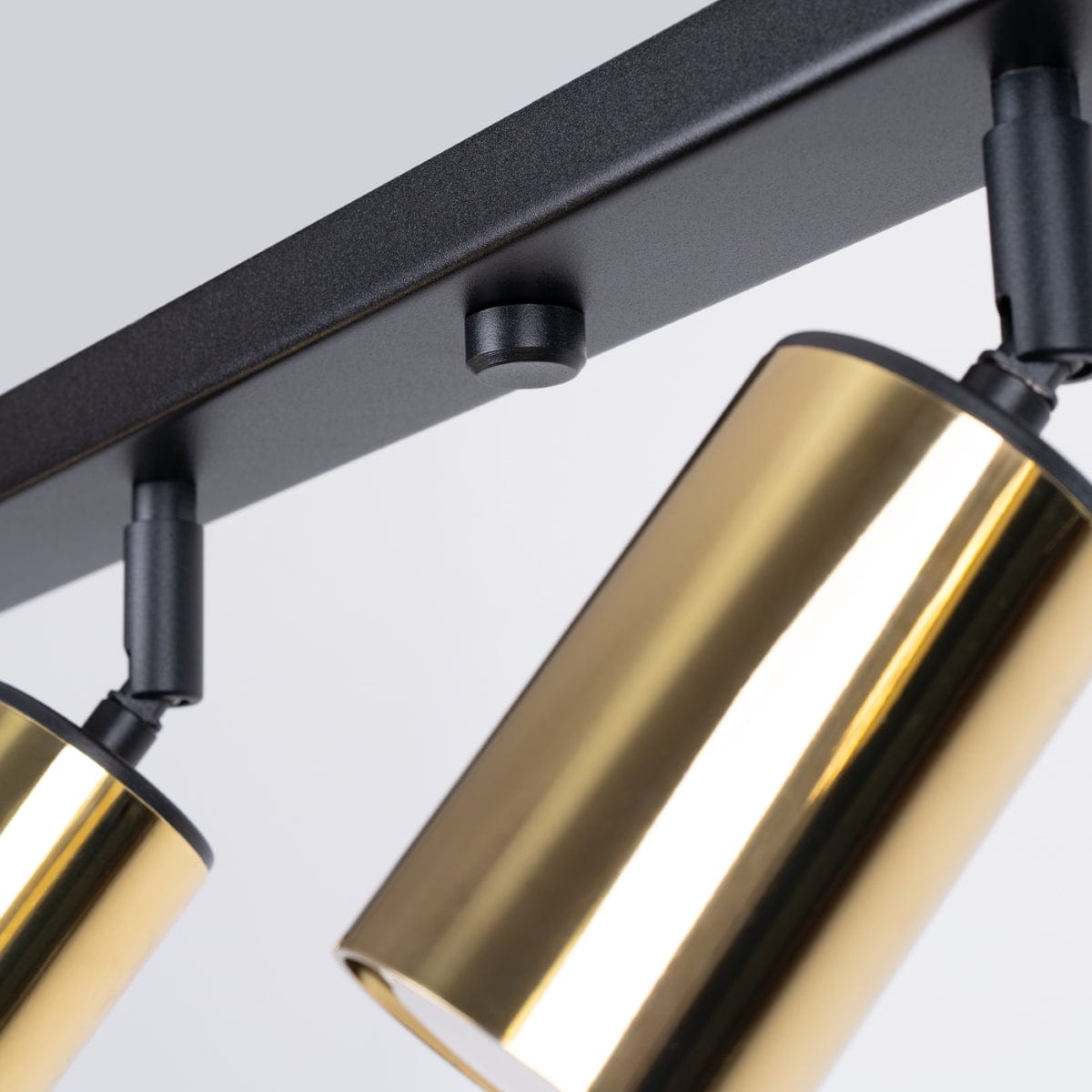 Sollux Lighting WINX 6 L Black-Gold Ceiling Lamp - Modern Minimalist Design - Six Adjustable Light Points - Durable Metal Build - E27 Bulb Compatible - Elegant Lighting
