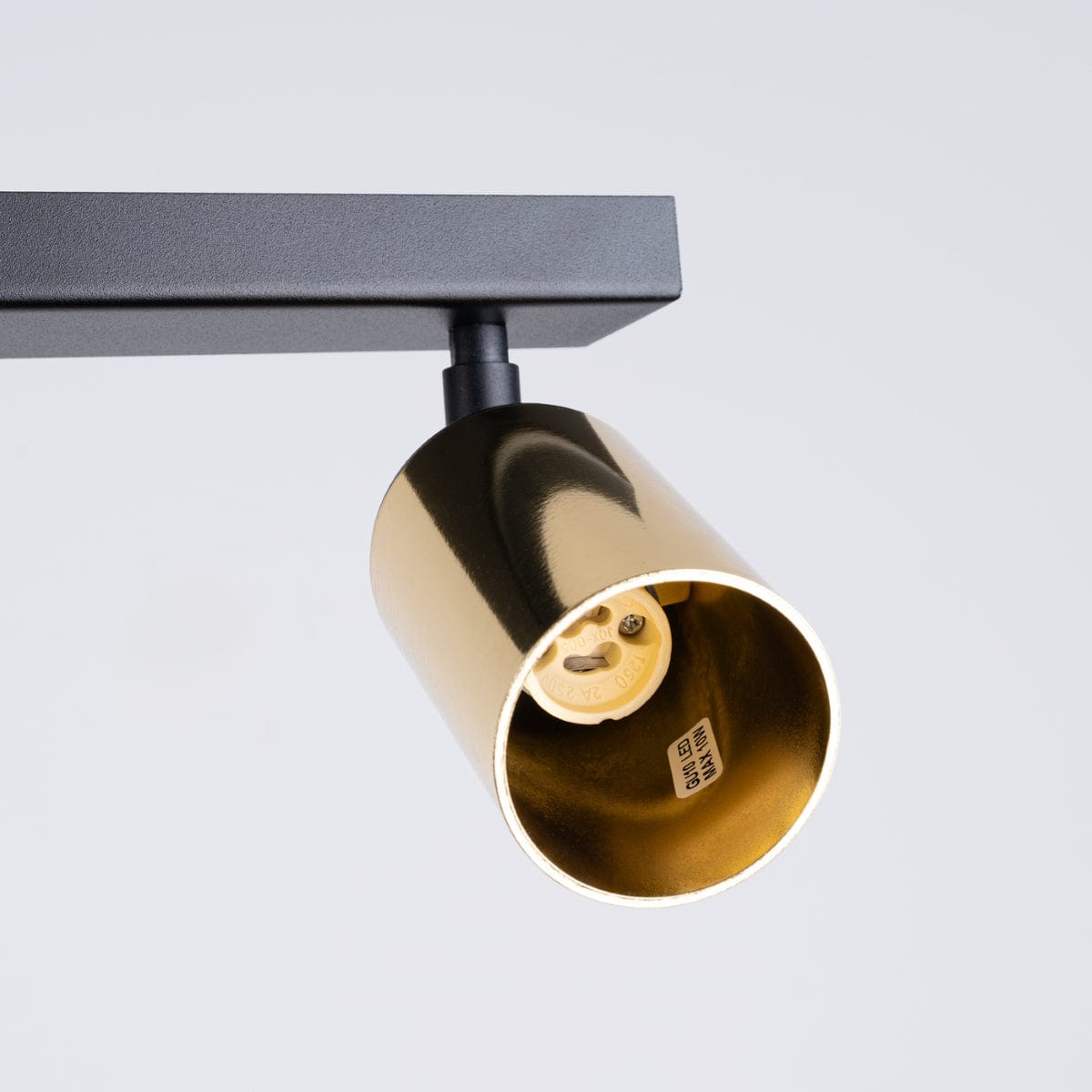 Sollux Lighting WINX 6 L Black-Gold Ceiling Lamp - Modern Minimalist Design - Six Adjustable Light Points - Durable Metal Build - E27 Bulb Compatible - Elegant Lighting